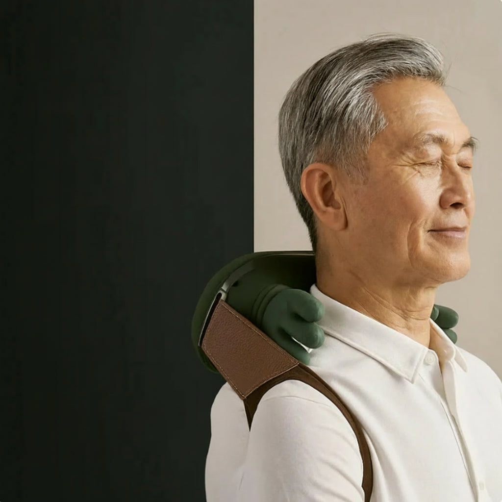 Massage Master for Shoulder, Shiatsu Back and Neck Massager for Neck, Lower Abdominal, Discomfort Relief Deep Tissue with 3-Speed Adjustment Gifts for Women, Men, Mom and Dad