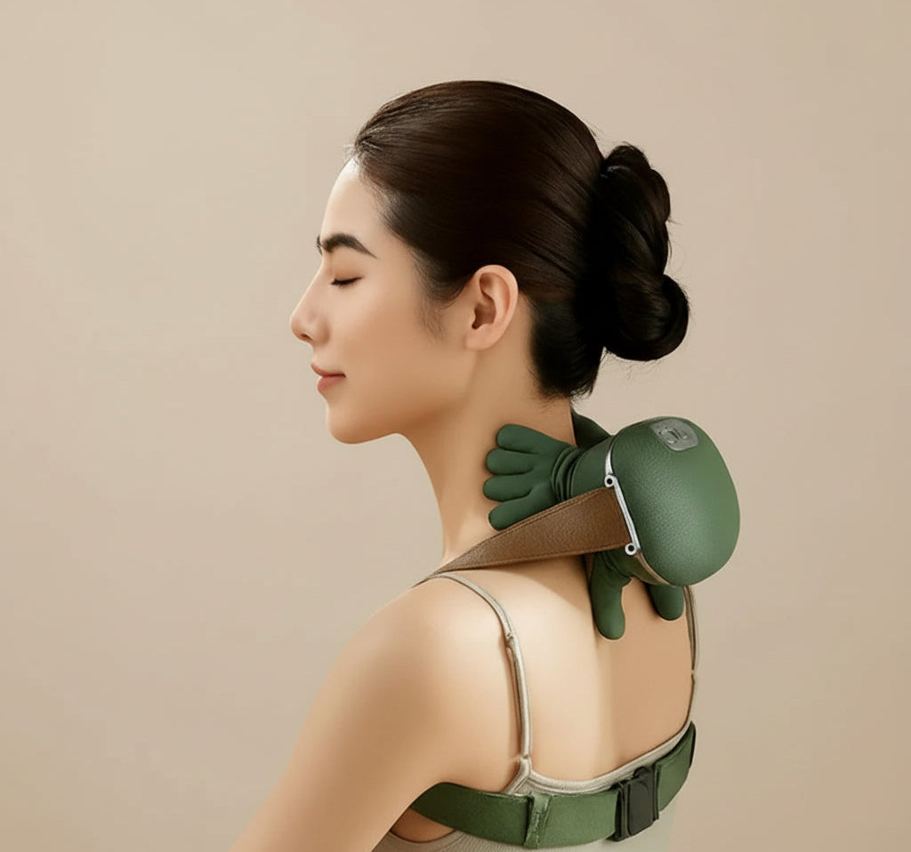 Massage Master for Shoulder, Shiatsu Back and Neck Massager for Neck, Lower Abdominal, Discomfort Relief Deep Tissue with 3-Speed Adjustment Gifts for Women, Men, Mom and Dad